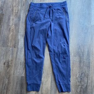 Athleta Trekkie North Jogger Blue Hiking Pants Womens Size 10 Zip Pockets